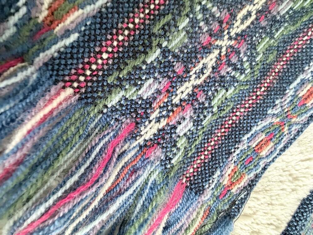 The Spinning Wheel Handwoven Scarf Stratford-Upon-Avon Multi-Color Fringe
